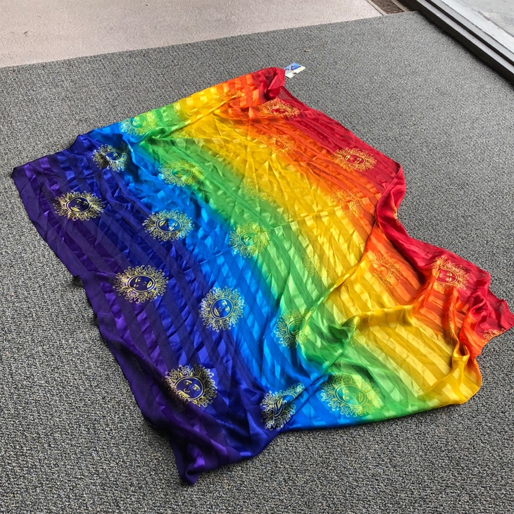 Multi-colored Sun Sarong,, Belly Dance Veil